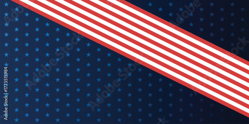 American flag stars pattern modern background. USA patriotic geometric vector illustration. United States banner business concept.