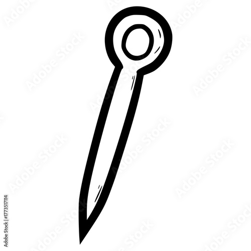 doodle tent stakes illustration hand drawn outline vector