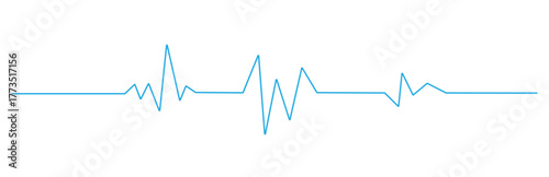 A blue electrocardiogram line representing a heartbeat on a