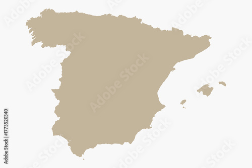 Quadro su tela Vector graphic artwork suitable for print and web containing flat detailed map o