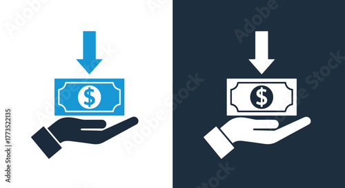 Academic education study icon set - Vector icon symbol for website - Icon vector - Blue icon vector - Line and glyph solid icon and logo template