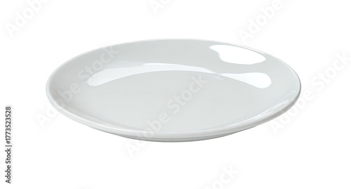 A simple, clean, white, oval-shaped ceramic dish with a high-gloss finish