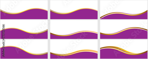 set Modern abstract background, Polygon elegant purple background vector for presentation business banner or web background EPS 10