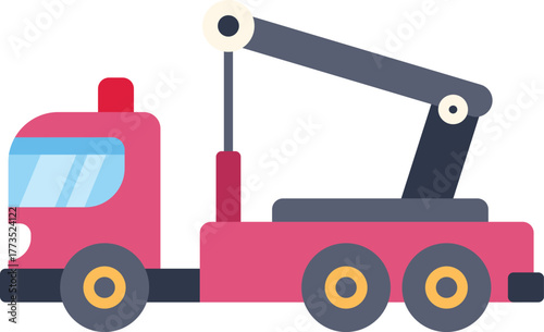 Fire truck featuring a crane and ladder, designed for rescue operations and emergency interventions