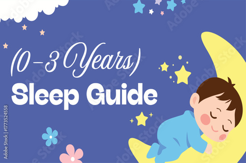 a baby sleeping on the moon with the words 3 - 3 years sleep guide