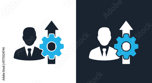 Secure network system data lock - Vector icon symbol for website - Icon vector - Blue icon vector - Line and glyph solid icon and logo template