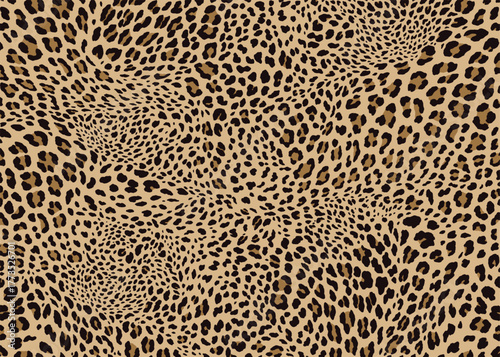 Leopard skin pattern design. Animal print vector illustration background. Wildlife fur skin design illustration for web, home decor, fashion, surface, graphic design