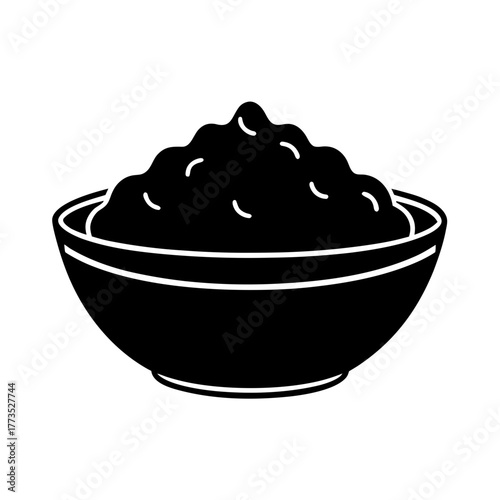 Bowl of mashed potatoes with butter 