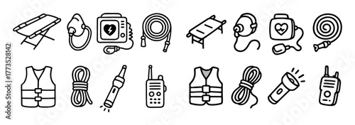 Rescue Equipment Doodles