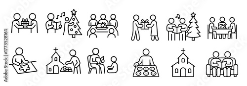 Minimalist Christmas Icons