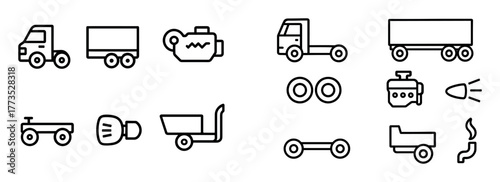 Minimalist Truck Icons