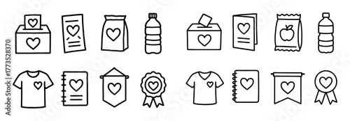 Volunteer Doodle Icons