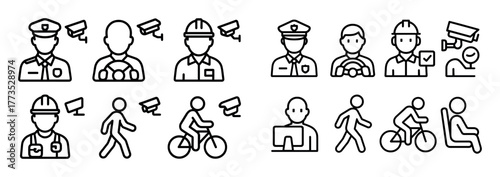 Minimalist Traffic Icon Set