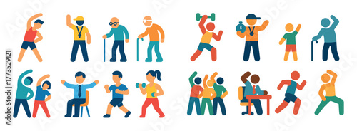Morning Exercise Icons