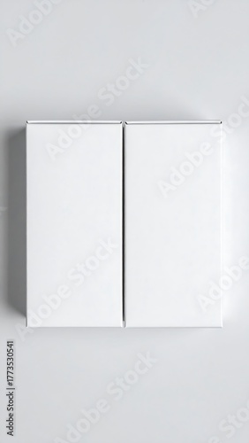 Two blank white boxes in a vertical composition