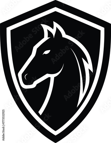 Horse Head Shield Icon