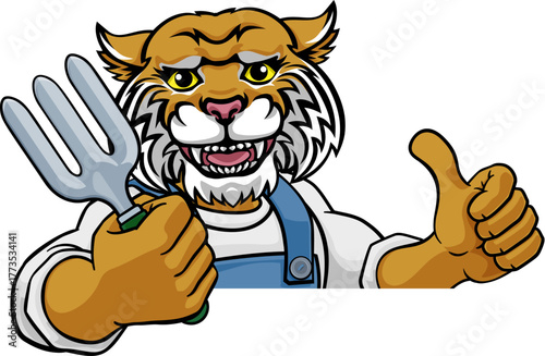 A wildcat gardener cartoon ...
