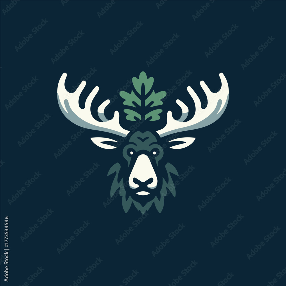Fototapeta premium Oak Moose Logo