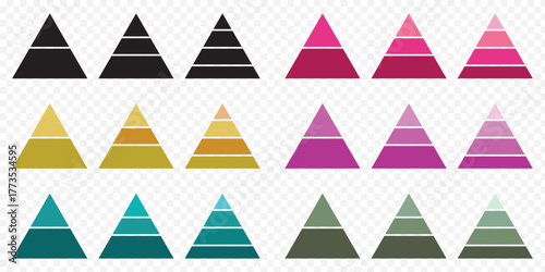 Pyramid icon vector. Simple finance pyramid symbol. Trendy flat ui sign design. Thin linear graphic pictogram for web site, mobile application. Logo illustration. Vector illustration, EPS 10.