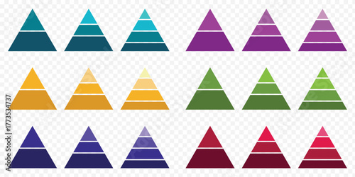 Pyramid icon vector. Simple finance pyramid symbol. Trendy flat ui sign design. Thin linear graphic pictogram for web site, mobile application. Logo illustration. Vector illustration, EPS 10.