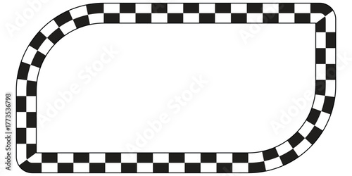 Checkered frame with rounded corners a vector graphic element perfect for adding a decorative border to photos and designs Rough noisy sand dotted backdrop