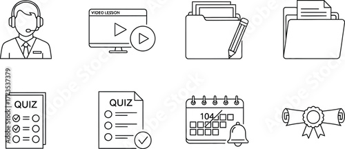 Vector art of online education and elearning