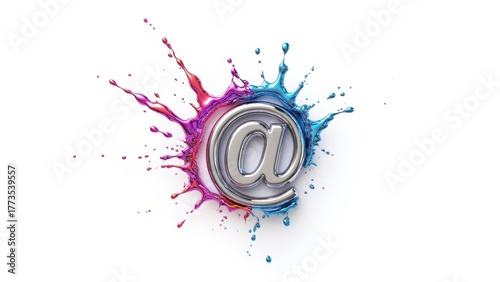 Colorful Splash with Symbol of Email