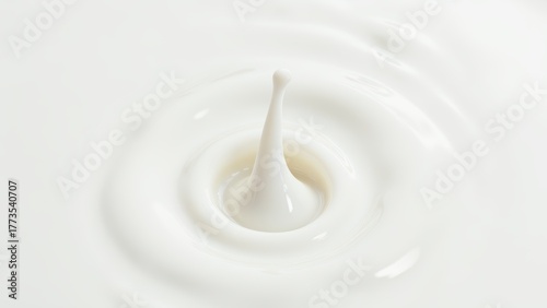 Milk Splash Close-Up Water Droplet