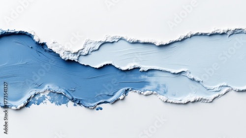Abstract Blue and White Paint Texture