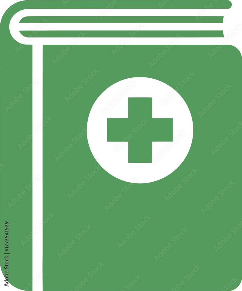 Obraz premium Medical book healthcare first aid guide information resource education vector