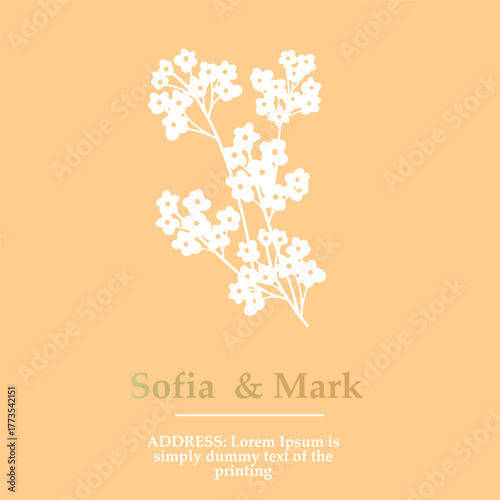 Beautiful flowers creative card template with beautiful flourishes ornament elements. Elegant design for corporate identity, invitation, book covers. Design of background products.