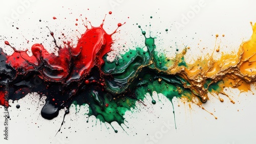 Abstract Color Splash with Bold Hues