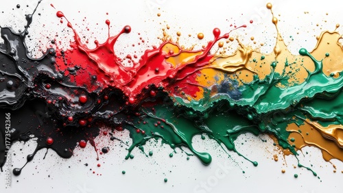Vibrant Splashes of Color Abstract Art