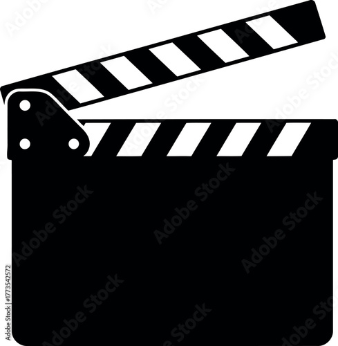 Film clapperboard scene slate movie production action cut board vector