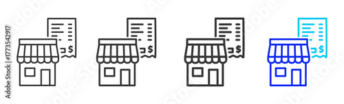 Profit Record icon set collection in creative outline style for business featuring smooth line variation suitable for financial freedom strategy and digital growth