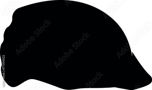 Protective hard hat silhouette construction safety equipment vector