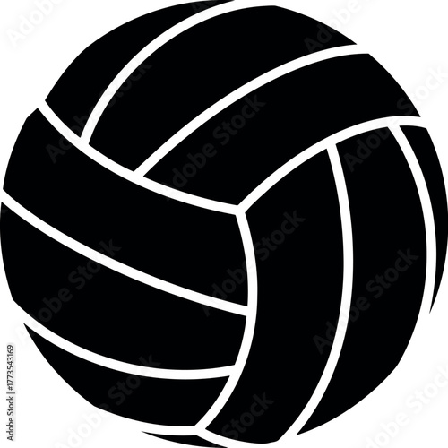 Sport silhouette volleyball ball athletic equipment illustration vector