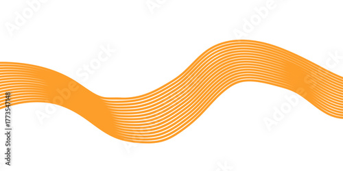 Abstract golden and yellow wave vector illustration with a curving line design and subtle light texture pattern suitable for a business card wallpaper or backdrop