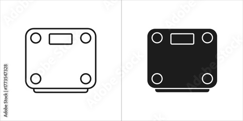 Digital bathroom scale icon