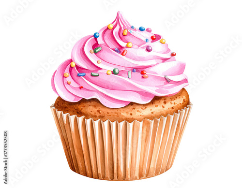 cupcake isolated on white background