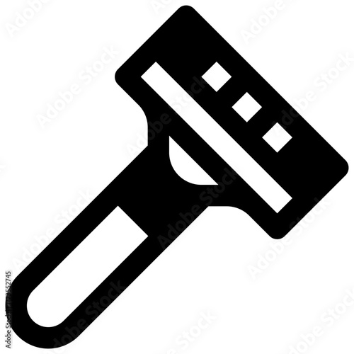 Razor. Outlined stroke vector icon with black-filled details.
