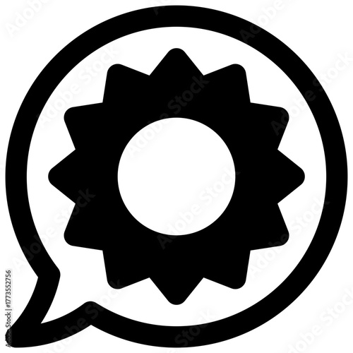 Good morning. Outlined stroke vector icon with black-filled details.