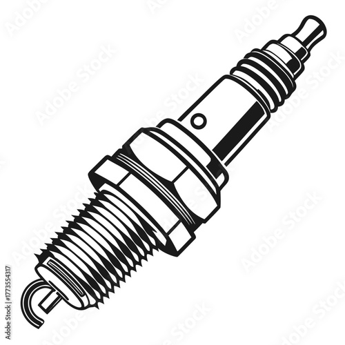 Spark plug in vector format