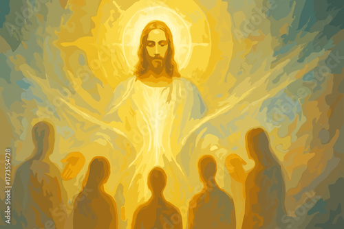 Divine Revelation and Spiritual Guidance – Abstract Religious Light Illustration