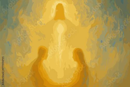 Divine Presence and Spiritual Awakening – Abstract Religious Light Illustration