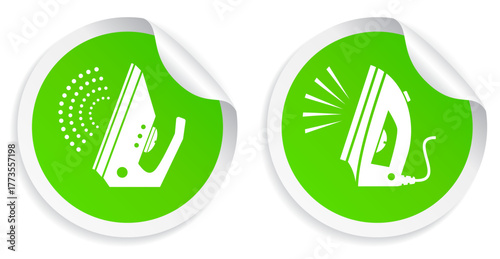 Wrinkle free steam iron labels