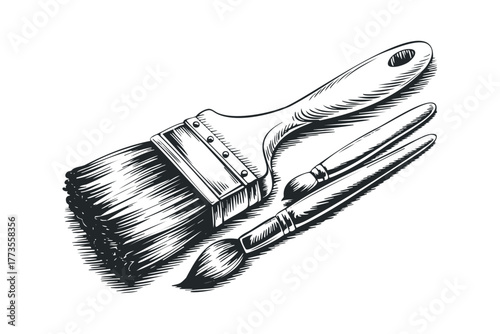 Three Painting Brushes for Artistic Creation