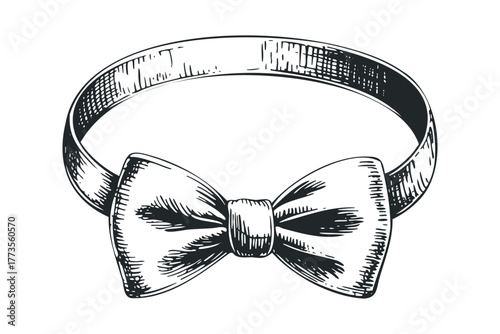 Hand Drawn Bow Tie Accessory