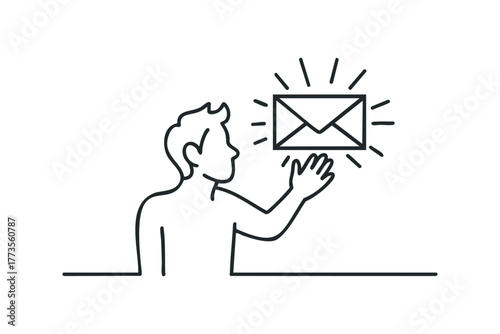 Person Holding Up Envelope Symbolizing Communication