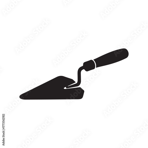 Trowel silhouette vector flat illustration design on white background